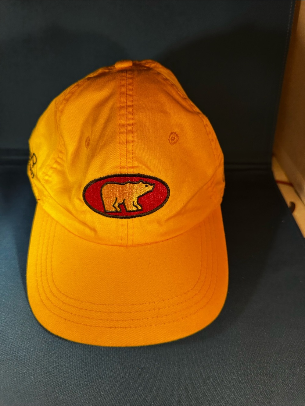 Ahead Lightweight #PlayYellow Polar Bear Golf Hat Yellow Cap